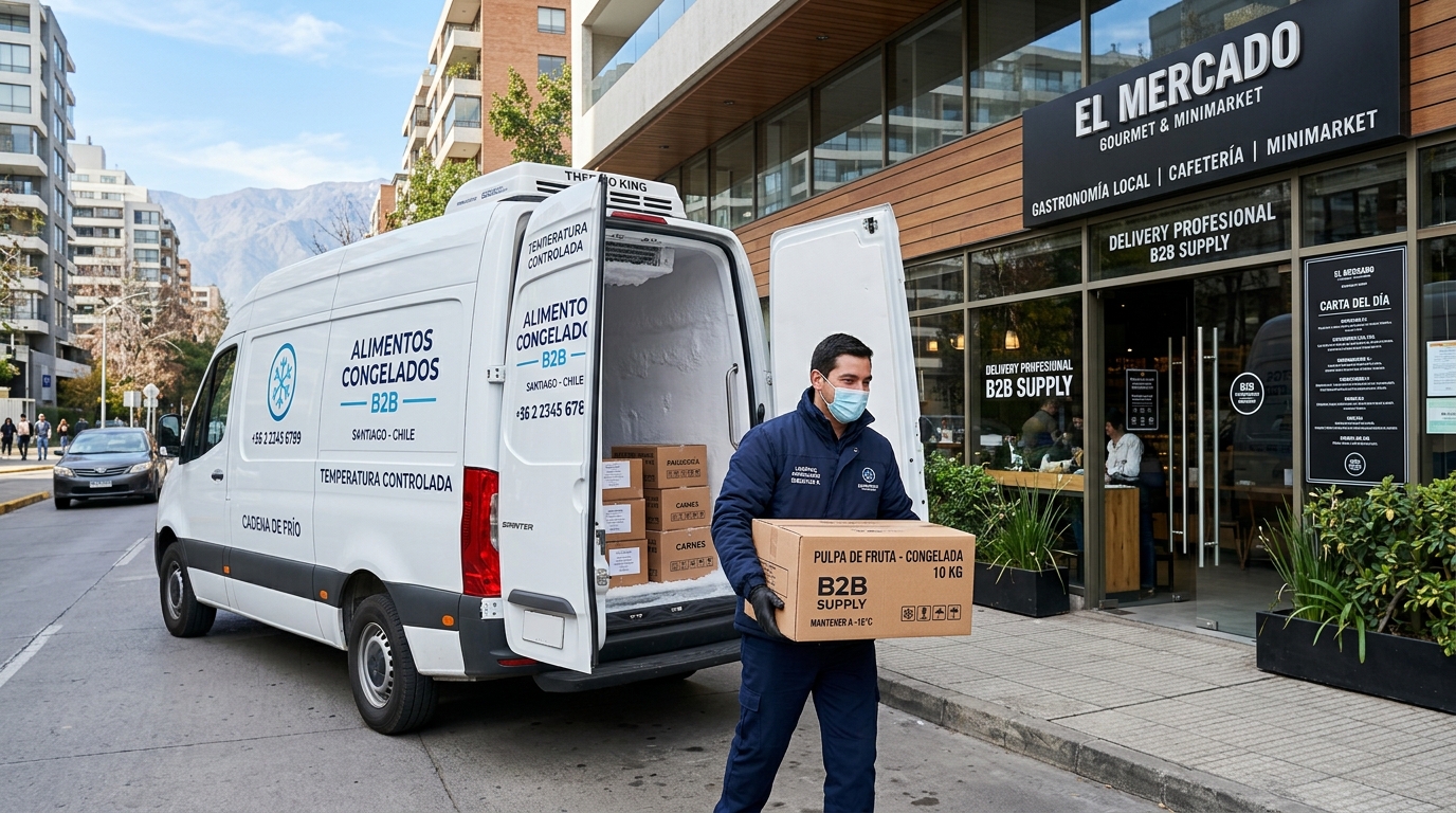 Distribución y logística de alimentos congelados en Santiago