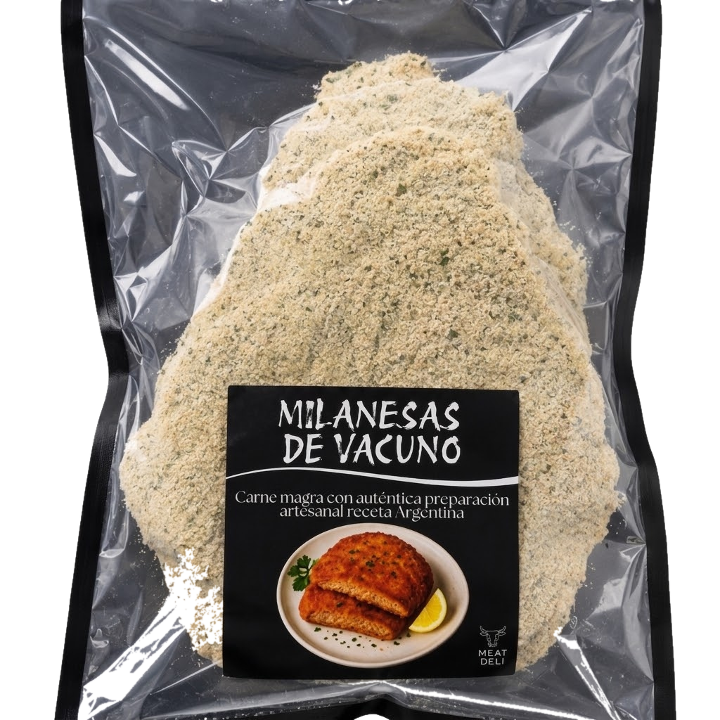 Bolsa Milanesa de Vacuno 600g Congelada Meat Deli