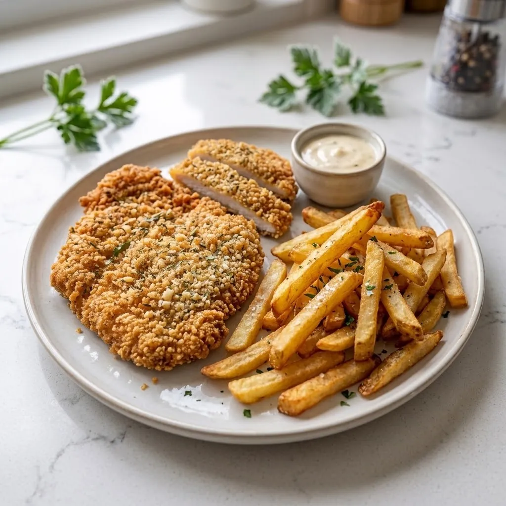 Emplatado para Restaurante con Papas Fritas