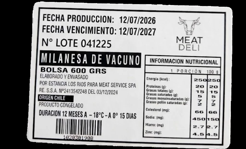 Etiqueta Oficial: Información Nutricional y Resolución